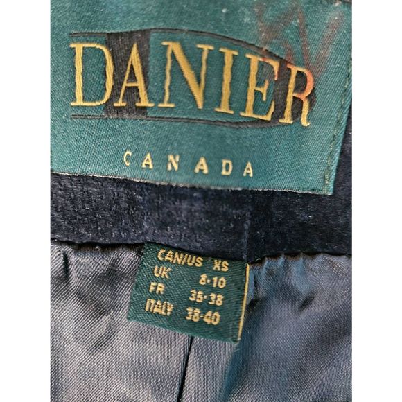 Vintage 90's Danier Leather 2 Piece Suit XS Jacket Blazer Pants Womens Fall Wint - Picture 9 of 14